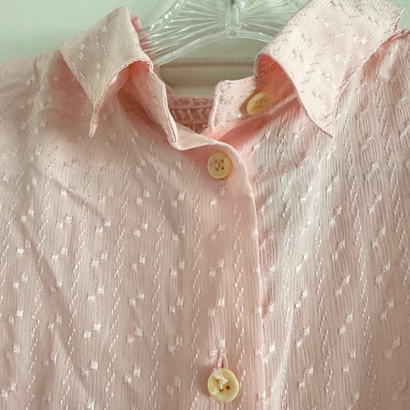 NILANI NWT Vintage Woman’s Pink Diamond Embroidered JewelryCollar Blouse-Size 10 - Picture 9 of 12